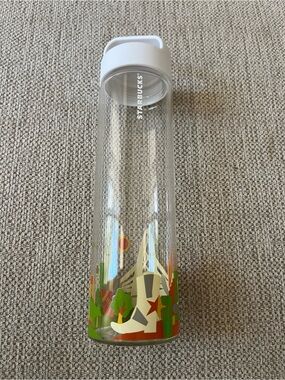 Starbucks‎ Dallas TX State Glass Water Bottle You Are Here Collection 18.5 Oz